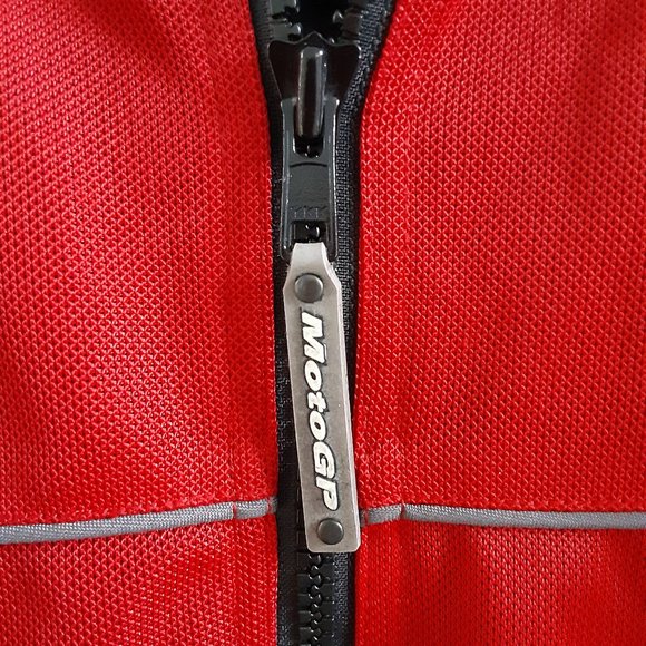 MotoGp Biker Jacket Mens Small Medium Red Motorcycle Dorna Reinforced Padded - Picture 4 of 15